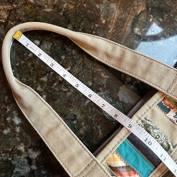 Bongo Y2K patchwork canvas tote. EUC. Boho. Hippie. Pockets and storage. Artsy - Picture 14 of 15